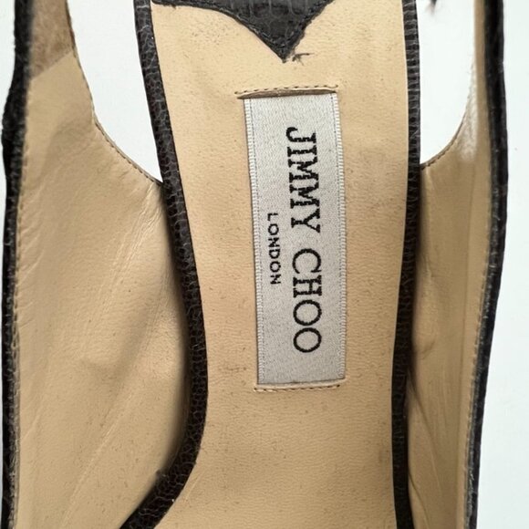 Jimmy Choo dark brown leather classic heels size 41
